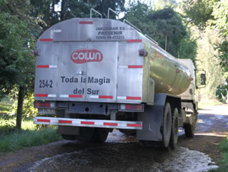 Recepción de leche por empresa a octubre 2019