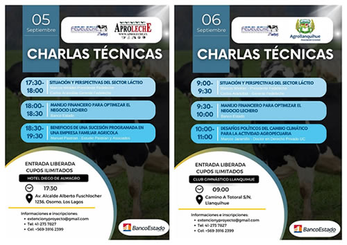 Fedeleche invita a charlas regionales en producción de leche